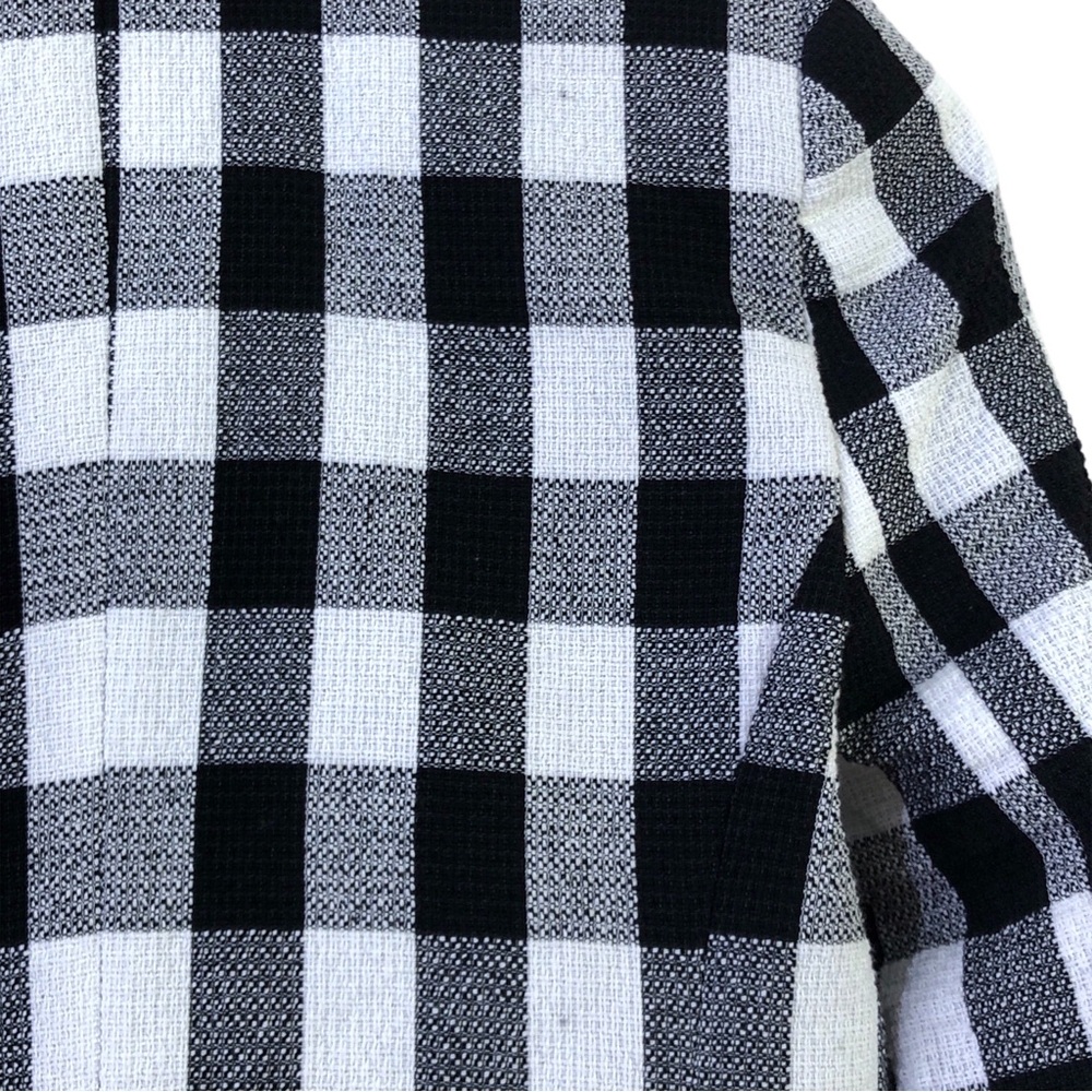 Halogen Black & White Checkered One Button Blazer Jacket - Picture 11 of 15